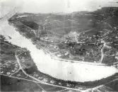 Flygfoto över Falkenberg o Västra Gärdet