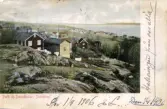 Parti av Dunkehallar i Jönköping. Vykort skickat 1906-04-01.
