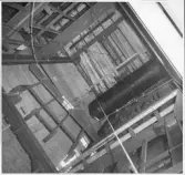 Kvarnsvedens Pappersbruk. Ångcentralen byggnation, panna 5, projektbilder. Togs i drift augusti 1953.