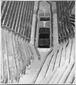 Kvarnsvedens Pappersbruk. Ångcentralen byggnation, panna 5, projektbilder. Togs i drift augusti 1953.