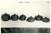 Gryta med lock från Bo Fajans, 1900-talets mitt.