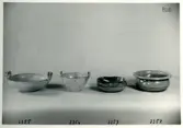 Skålar från Bo Fajans, formgivare Eva Jancke-Björk, 1900-talets mitt.
