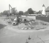 Gjutning av fundament till Söderbron.