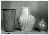 Vaser från Bo Fajans, formgivare Ewald Dahlskog, 1900-talets mitt.