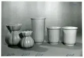 Vaser från Bo Fajans, formgivare Ewald Dahlskog, 1900-talets mitt.