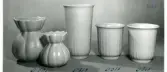 Vaser från Bo Fajans, formgivare Ewald Dahlskog, 1900-talets mitt.