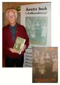 Årets bok i Falkenberg 2006 var SKUGGAN AV ZOFIA av Lars Wikander. Den handlade om den unga polskans livsöde som slutade i en grav på Skogskyrkogården 1945.  Fotot är från Lions Clubs presskonferens på Värdshuset Hwitan 7/12. TV4 gjorde ett inslag och tidigare på förmiddagen hade också Västnytt gjort ett reportage.