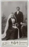 Porträtt på ett brudpar, Maria Apelquist och Emil Skoglund år 1887.