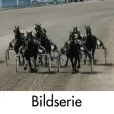 Serie om sex fotografier som visar travtävlingar på Åbytravet i Åby, Mölndal, i maj 1999.