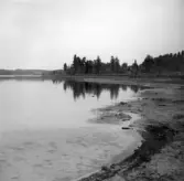 Badplatsen vid Tenhultasjön.