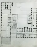 Stadshotellet, Växjö. Planritning över 2:a våningen (ritning till förändring), daterad 11 november 1939.
Man ser bl a festvåningen med altan m.m..