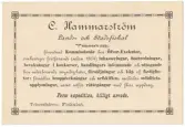 Visitkort C. Hammarström