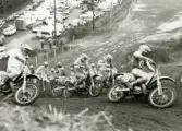 Motocrosstävling på Blixåsbanan i Balltorp, Mölndal, okänt årtal.
