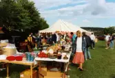 Loppmarknad på Frejaplan i Mölndal på 1990-talet.