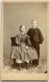 Porträtt på Barnen Carl och Ebba Millqvist, Jönköping, från 1860-talet.