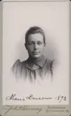 Kvinnoporträtt. Maria Larsson 1892.