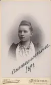 Kvinnoporträtt. Anna Carlström 1893.