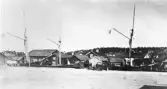 Finnslantor i Söderhamns hamn omkring år 1870.