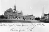 Vykort över Rådhustorget, Söderhamn, den 17:e september 1902.