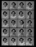 Porträtt, polyfoto. Fröken Tyra Hansson, Kondis. Kolbäck. 
Ur Gustaf Åhmans samling.