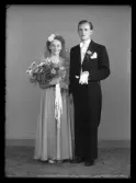 Brudpar, Folke Andersson, Nergården, Hallstahammar.
Ur Gustaf Åhmans samling.