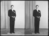 Porträtt, konfirmation, Gunbert Klåvus, Herrevad.
Ur Gustaf Åhmans samling.
