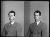 Mansporträtt, körfoto, Karl Olov Ekdahl, Svånö, Strömsholm.
Ur Gustaf Åhmans samling.