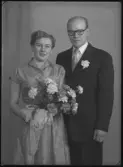 Brudpar. Hans Johansson. Yllesta, Kolbäck. Ur Gustaf Åhmans samling.
