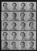 Porträtt. Fröken Anita Eriksson. Snevringevägen 22, Hallstahammar. Ur Gustaf Åhmans samling.