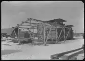 Byggnad. Träindustri, Kolbäck. Träkonstruktion.
Ur Gustaf Åhmans samling.
