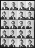 Porträtt, konfirmation, Ingmar Eriksson, Box 10, Hallstahammar, polyfoto.
Ur Gustaf Åhmans samling.