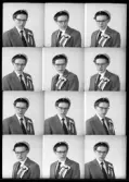Porträtt, realexamen, Alf Gestberg, Vänsta, polyfoto.
Ur Gustaf Åhmans samling.