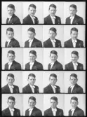 Porträtt, konfirmation, Anders Eriksson, Övernäs, Kolbäck, polyfoto.
Ur Gustaf Åhmans samling.
