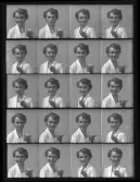 Porträtt, polyfoto. Margareta Pettersson, Kolbäck. Ur Gustaf Åhmans samling.