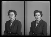 Porträtt, körfoto, Vivi Samuelsson, Mölntorp.
Ur Gustaf Åhmans samling.
