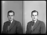 Mansporträtt, körfoto, Ragnar Westin, Gjuterivägen 17, Kolbäck.
Ur Gustaf Åhmans samling.