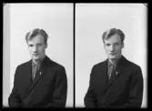 Porträtt, körfoto, Sivén Martti, Mölntorp, Kolbäck.
Ur Gustaf Åhmans samling.