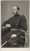 Porträtt av Albert Bang. Lieutenant norska jägare korpsen 1865 (enligt text baksida kort).