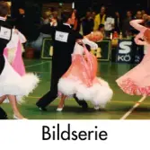 Serie om två fotografier som visar danstävling i idrotthuset i Mölndal, mars 1997.