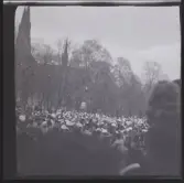 Studenter i Slottsbacken i Uppsala.