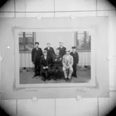 Grupp män, möjligen järnvägsarbetare