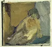 Målning av sittande modell