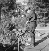 Höglund vittjar från bron