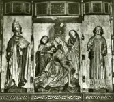 Altarskåp från Bollnäs kyrka med bilden föreställande Kristi gravläggning.1500-talets början.