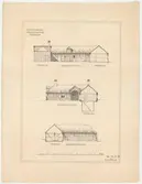 Apoteket/Petissan.
Uppmätningsritning.
Gårdsfasad mot norr.
Gårdsfasad mot väster.
Gårdsfasad mot öster.