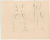 Apoteket/Petissan.
Profilritning.
Eldstad.