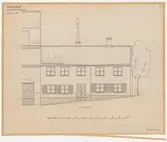 Guldsmedshuset.
Fasadritning.
Gatufasad.