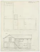 Kryddkramhandlarens hus.
Planritning.
Fasadritning.