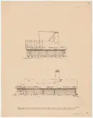 Hornborgastugan.
Sektionsritning.