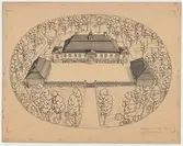 Skogaholms herrgård.
Situationsplan/skiss.